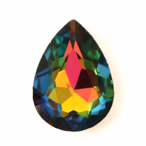 Rainbow Kinesisk Strass Droppe 14x10mm 3st