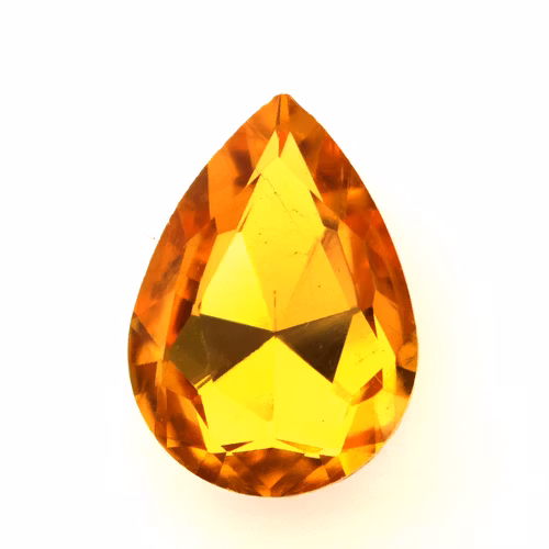Yellow Kinesisk Strass Droppe 18x13mm 2st