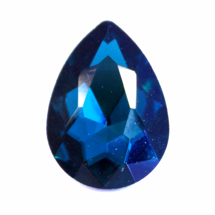 Teal Kinesisk Strass Droppe 18x13mm 2st