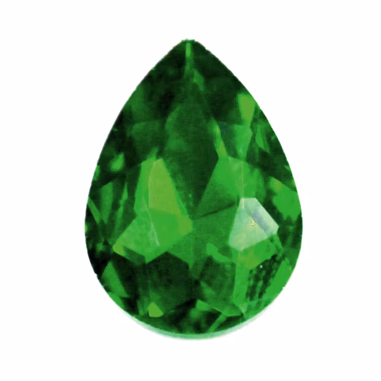 Green Kinesisk Strass Droppe 18x13mm 2st