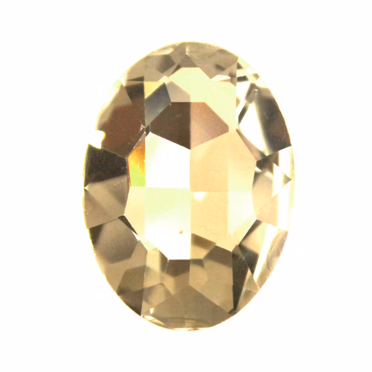 Light Topaz Kinesisk Strass Oval 14x10mm 3st