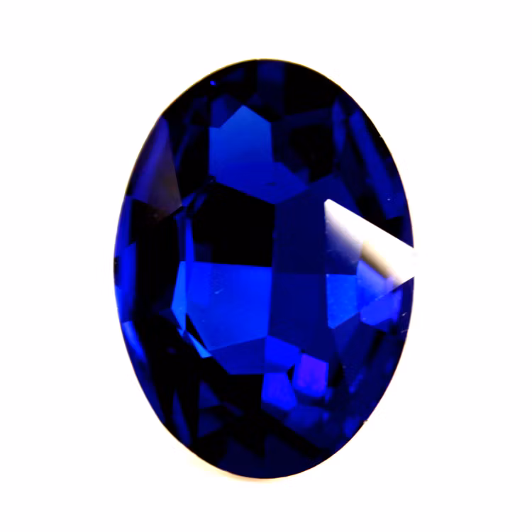 Cobalt Kinesisk Strass Oval 14x10mm 3st