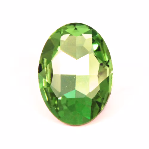 Light Green Kinesisk Strass Oval 14x10mm 3st