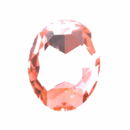 Peach Kinesisk Strass Oval 25x18mm 1st