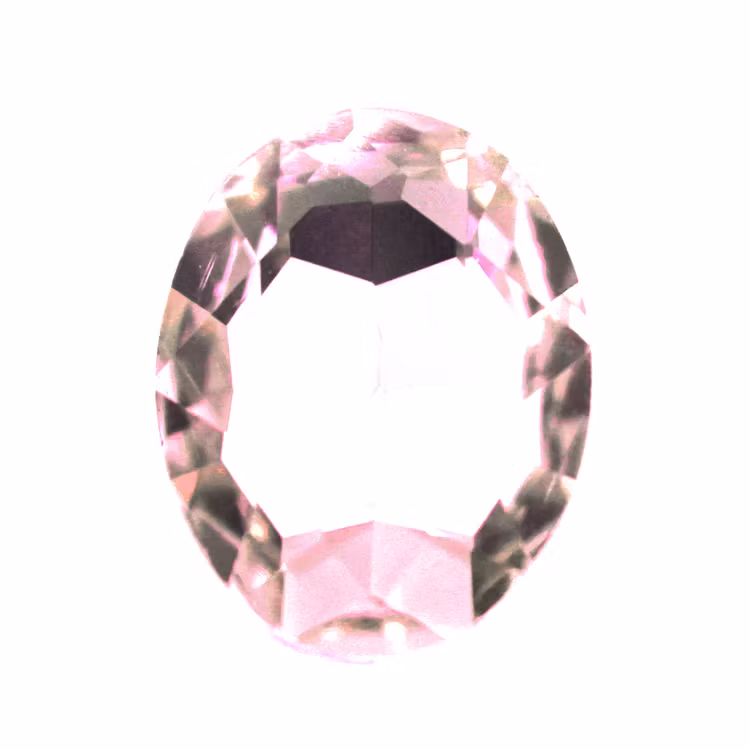 Pink Kinesisk Strass Oval 25x18mm 1st
