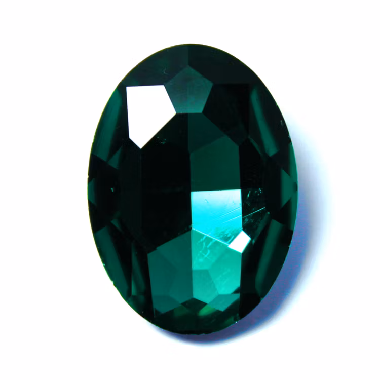 Emerald Kinesisk Strass Oval 25x18mm 1st
