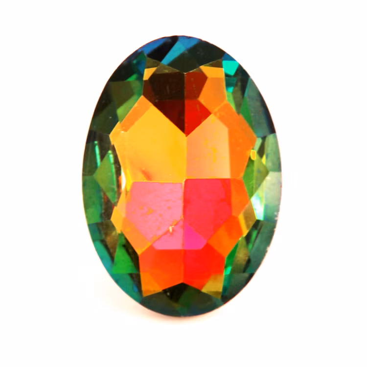 Rainbow Kinesisk Strass Oval 18x13mm 2st