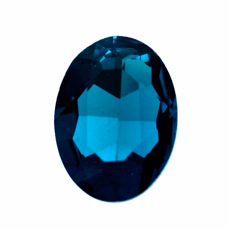 Teal Kinesisk Strass Oval 30x20mm 1st