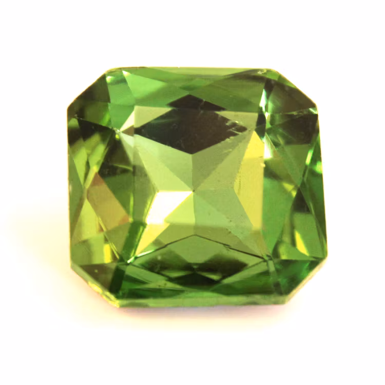 Light Green Kinesisk Strass Kvadrat 13x13mm 2st