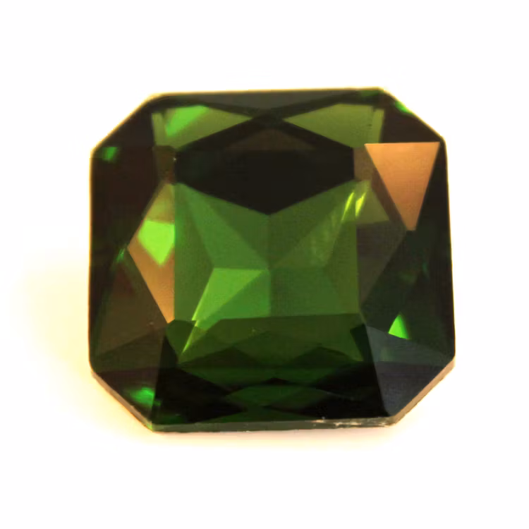 Dark Green Kinesisk Strass Kvadrat 13x13mm 2st