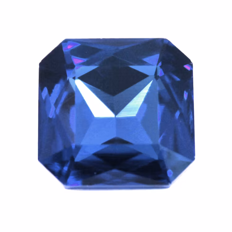 Sapphire Kinesisk Strass Kvadrat 16x16mm 2st