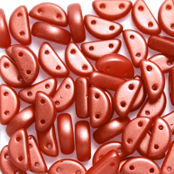 Alabaster Pastel Dark Coral Half Moon 5g