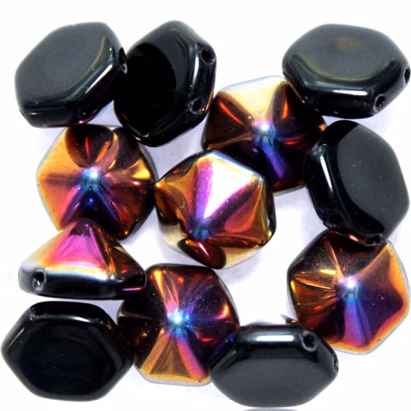 Jet Sliperit Pyramid Hex 12st