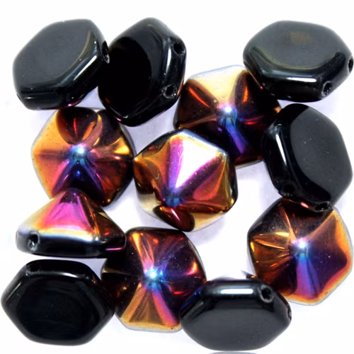 Jet Sliperit Pyramid Hex 12st