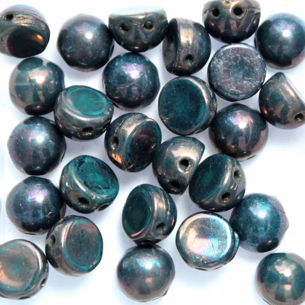 Dark Turquoise Bronze Vega CzechMates Cabochon 10g