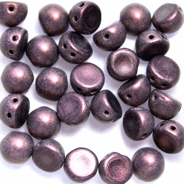 Metallic Suede Pink CzechMates Cabochon 10g