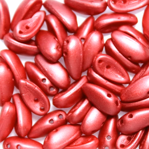Alabaster Pastel Dark Coral Chilli Beads 10g
