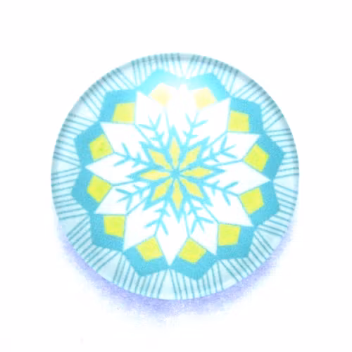 Snöflinga 3 Cabochon 25mm 1st