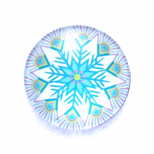 Snöflinga 6 Cabochon 25mm 1st