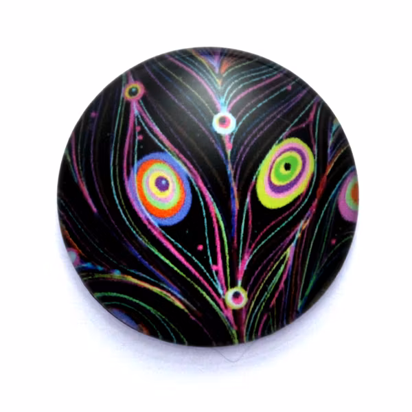 Fjädrar 13 Cabochon 25mm 1st