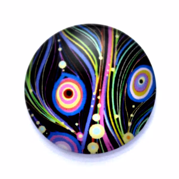 Fjädrar 16 Cabochon 25mm 1st