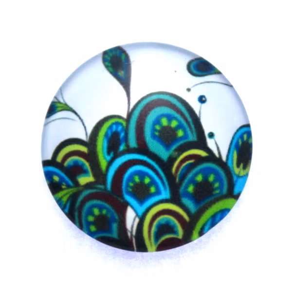 Fjädrar 21 Cabochon 25mm 1st