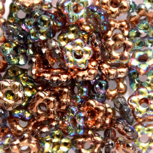 Crystal Copper Rainbow Flower Bead 5g