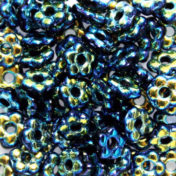 Jet Full AB Flower Bead 5g