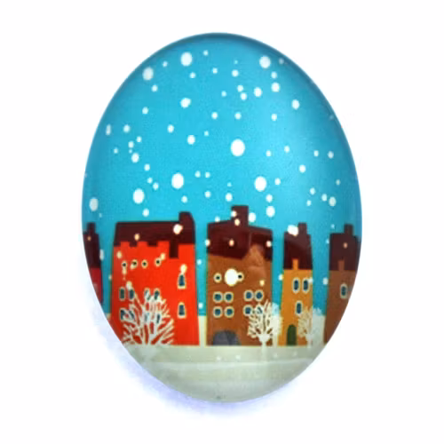 Julmotiv 64 Cabochon 40x30mm 1st