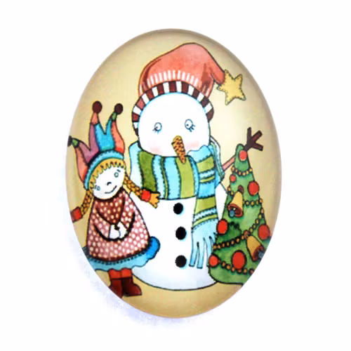 Julmotiv 65 Cabochon 40x30mm 1st