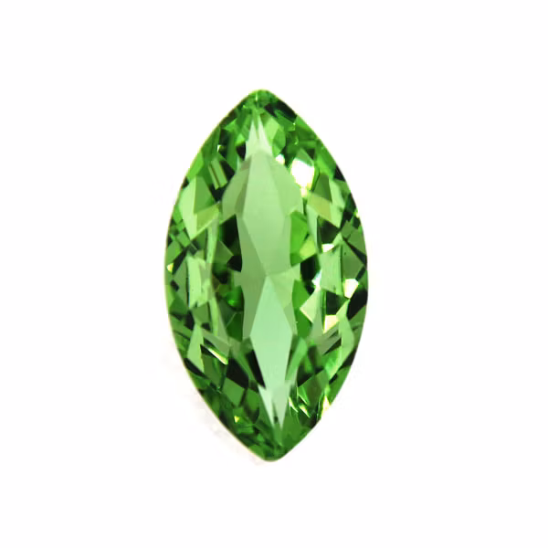 Light Green Kinesisk Strass Navette 18x9mm 3st