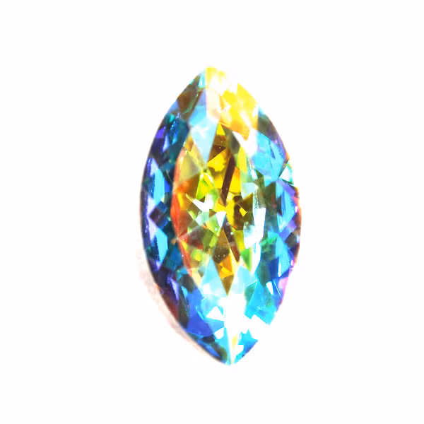 Crystal AB Kinesisk Strass Navette 32x17mm 1st