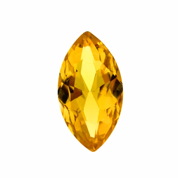 Yellow Kinesisk Strass Navette 32x17mm 1st