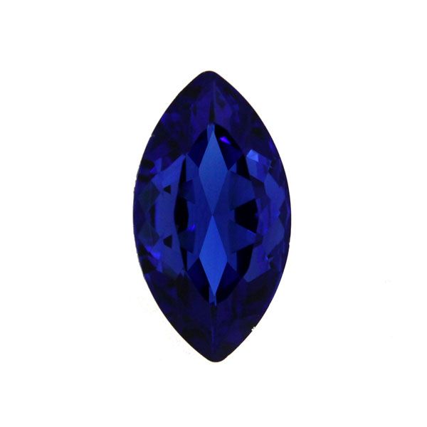 Cobalt Kinesisk Strass Navette 32x17mm 1st
