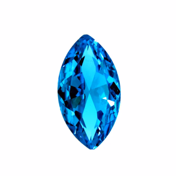Aqua Kinesisk Strass Navette 32x17mm 1st
