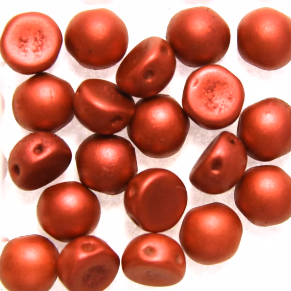 Lava Red 2-hole Cabochon 20st