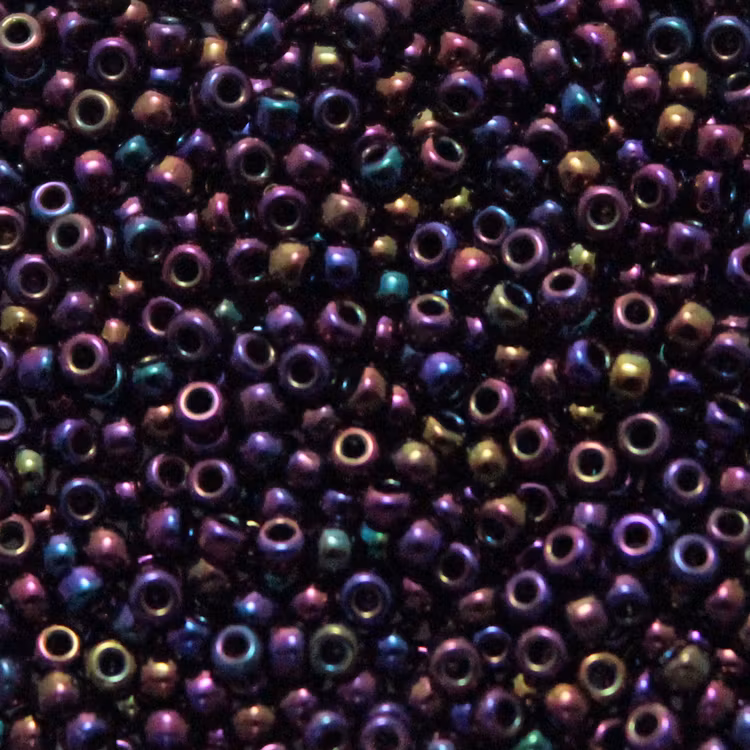 Metallic Dark Plum Iris 11-0454 Miyuki Seedbeads 11/0 10g