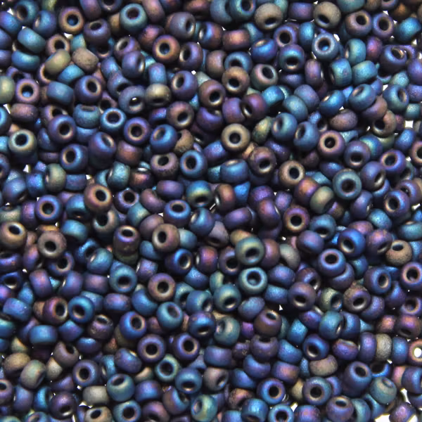 Matte Op Black AB 11-0401FR Miyuki Seedbeads 11/0 10g