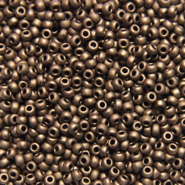 Matte Metallic Dark Bronze 11-2006 Miyuki Seedbeads 11/0 10g