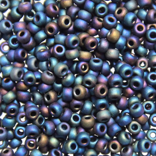 Matte Op Black AB 8-0401FR Miyuki Seedbeads 8/0 10g