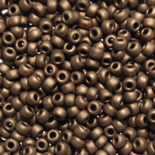 Matte Metallic Dark Bronze 8-2006 Miyuki Seedbeads 8/0 10g