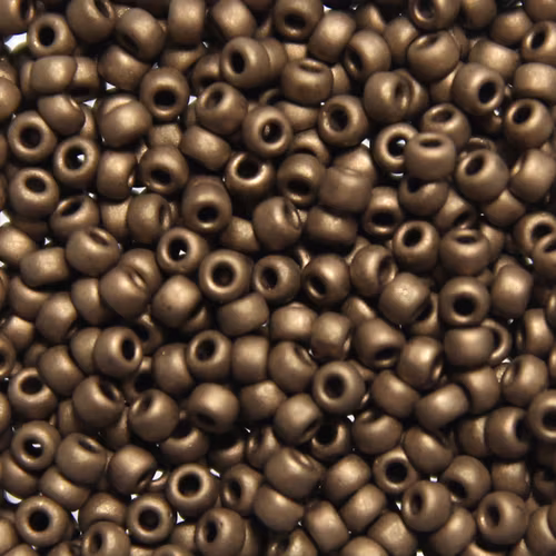Matte Metallic Dark Bronze 8-2006 Miyuki Seedbeads 8/0 10g