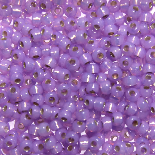 Dyed Lilac Silverlined Alabaster 8-0574 Miyuki Seedbeads 8/0 10g