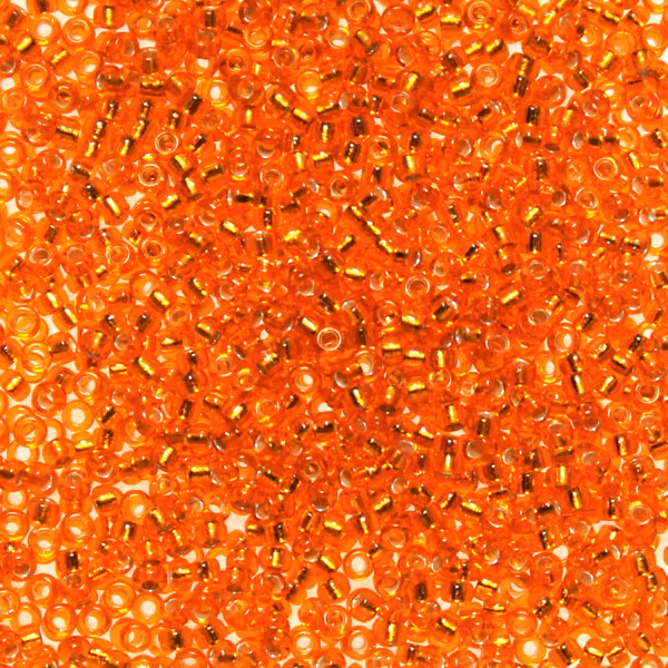 Silverlined Orange 15-0008 Miyuki Seedbeads 15/0 5g