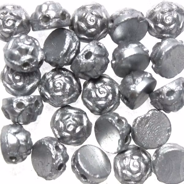 Metal Shine Silver Rosetta 2-Hole 5g