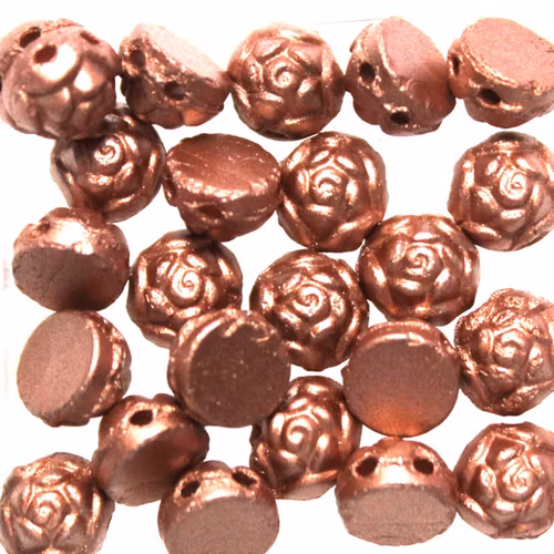 Alabaster Copper Rosetta 2-Hole 5g
