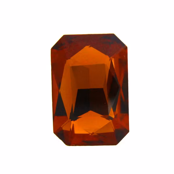 Dark Topaz Kinesisk Strass Rektangel 27x18mm 1st