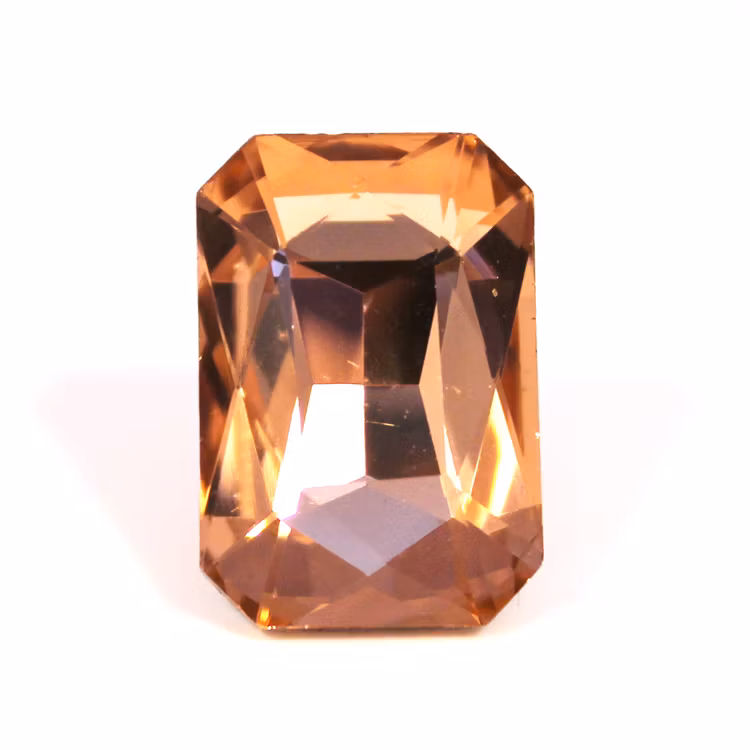 Peach Kinesisk Strass Rektangel 27x18mm 1st