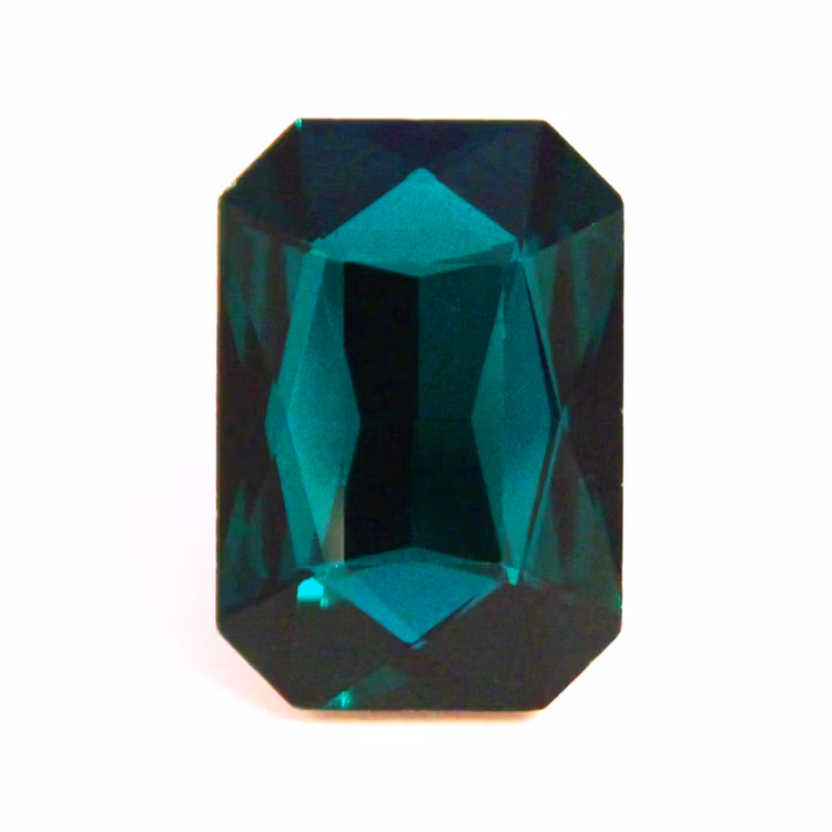 Emerald Kinesisk Strass Rektangel 27x18mm 1st