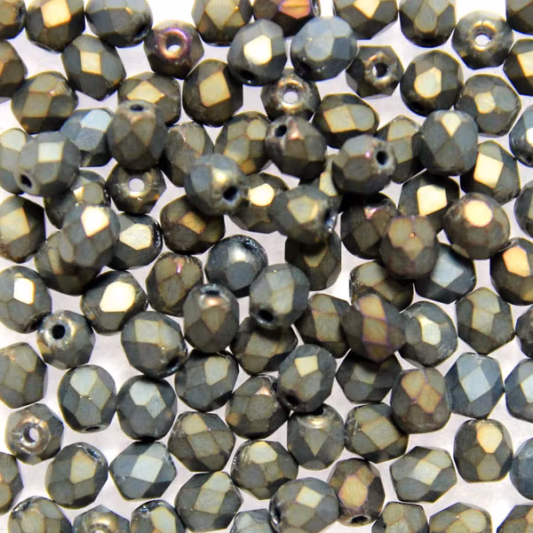 Matte Iris Brown Fire Polish 4mm 100st